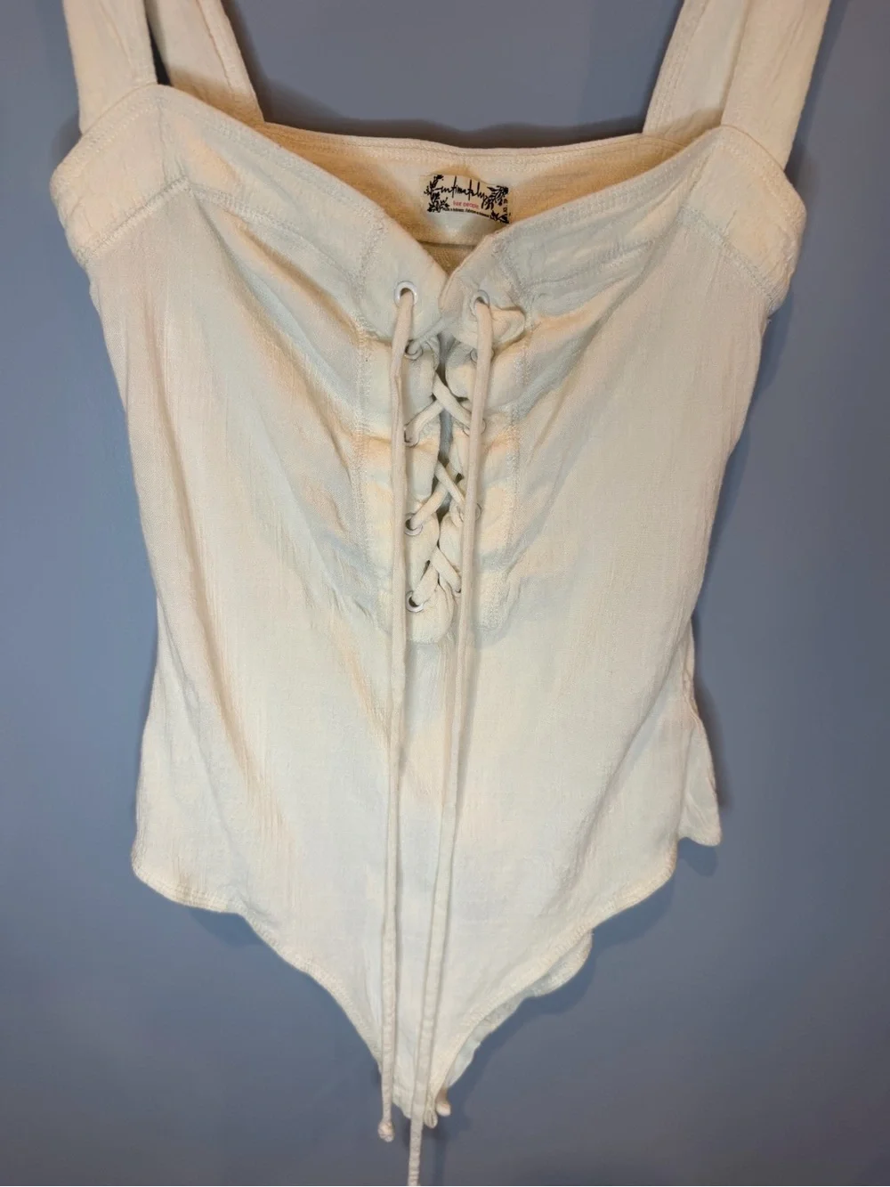 Free People Intimately bodysuit with Lace-Up Detail